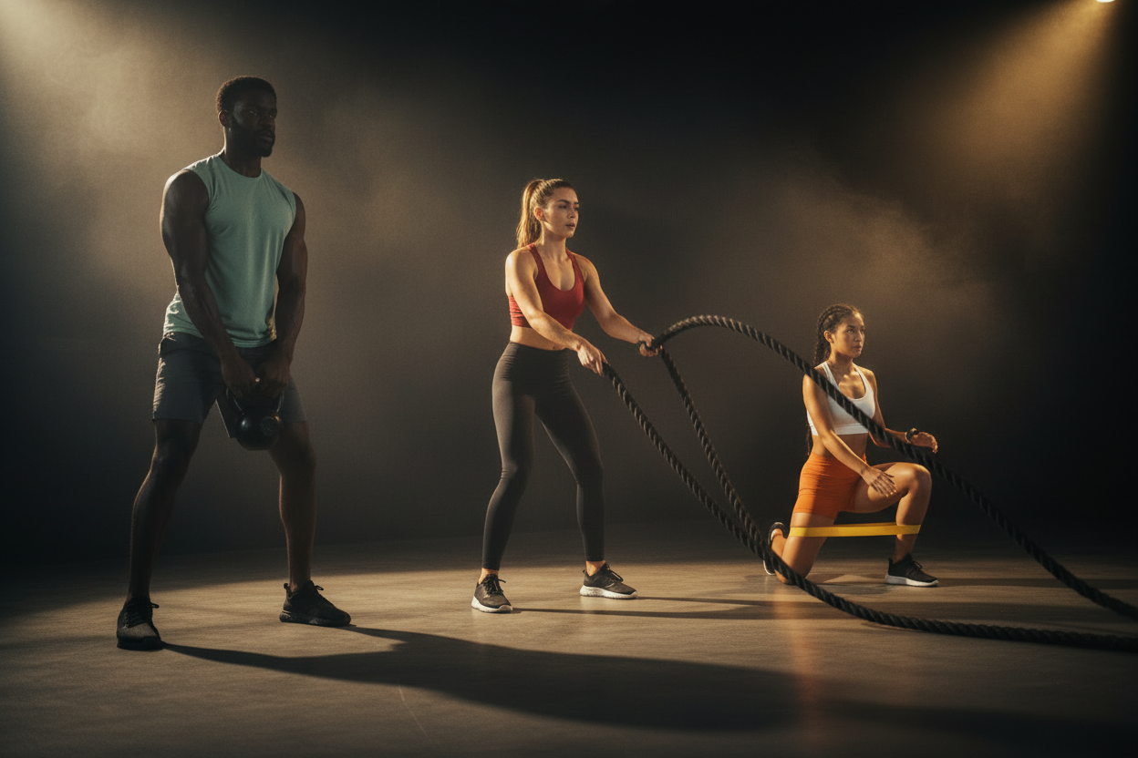 Group training dark style