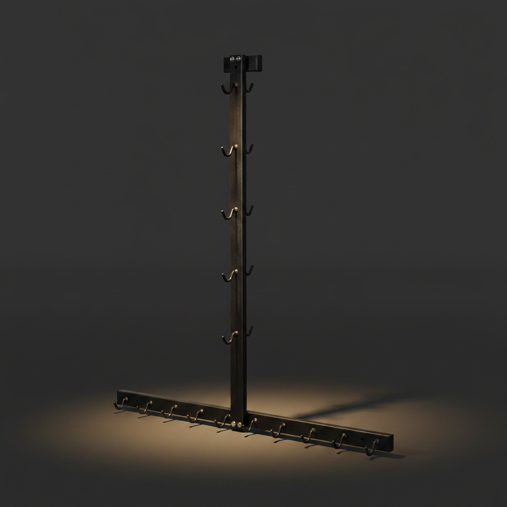 Cable Attachment Storage Rack — Home Gym Organizer for Lat Pulldown & Mag Grip