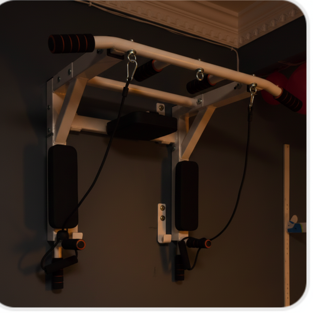 Wall-Mounted Pull-Up Bar — Indoor Strength & Boxing Training System