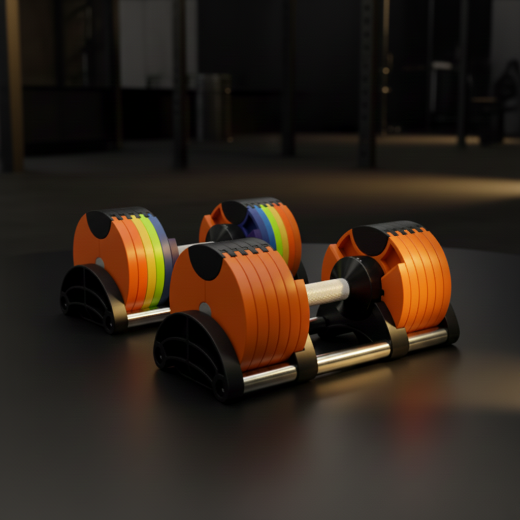 Orange Dumbbell